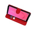 BAOHU Hoesje Geschikt voor Samsung Galaxy J8 - Kaarthouder Book Case Telefoonhoesje - Rood