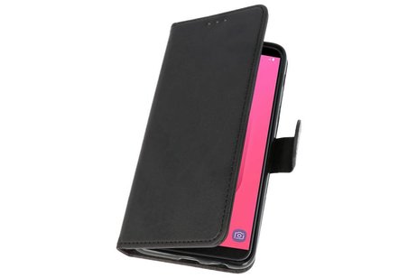 BAOHU Hoesje Geschikt voor Samsung Galaxy J8 - Kaarthouder Book Case Telefoonhoesje - Zwart