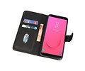 BAOHU Hoesje Geschikt voor Samsung Galaxy J8 - Kaarthouder Book Case Telefoonhoesje - Zwart
