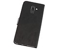 BAOHU Hoesje Geschikt voor Samsung Galaxy J8 - Kaarthouder Book Case Telefoonhoesje - Zwart