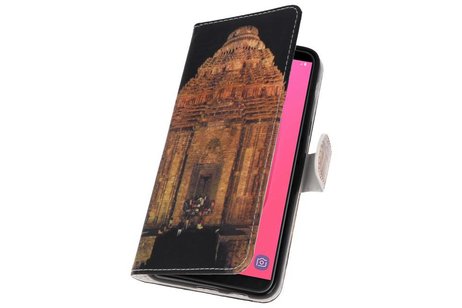 BAOHU Temple  Bookstyle Hoesje Geschikt voor Samsung Galaxy J8