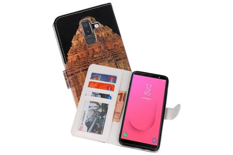 BAOHU Temple  Bookstyle Hoesje Geschikt voor Samsung Galaxy J8