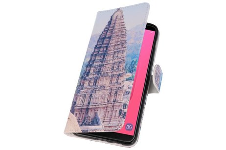 Temple Bookstyle Hoesje Geschikt voor Samsung Galaxy J8