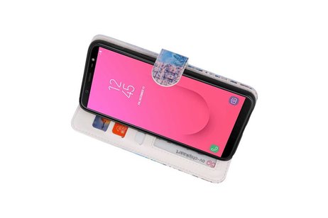 BAOHU Temple Bookstyle Hoesje Geschikt voor Samsung Galaxy J8