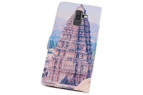 BAOHU Temple Bookstyle Hoesje Geschikt voor Samsung Galaxy J8