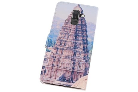 Temple Bookstyle Hoesje Geschikt voor Samsung Galaxy J8