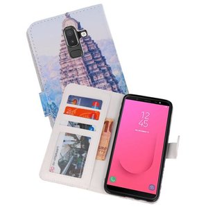 Temple Bookstyle Hoesje Geschikt voor Samsung Galaxy J8