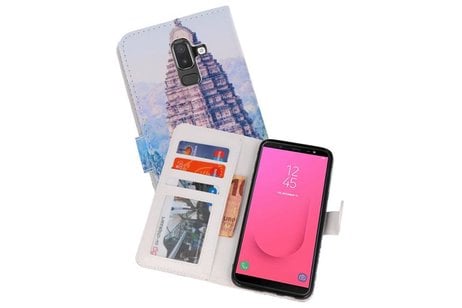 BAOHU Temple Bookstyle Hoesje Geschikt voor Samsung Galaxy J8