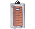 Croco Hard Case voor Samsung Galaxy S8 Bruin