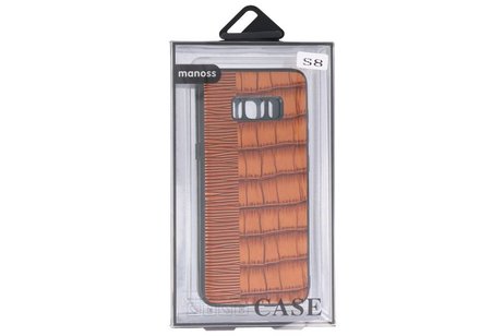 Croco Hard Case voor Samsung Galaxy S8 Bruin