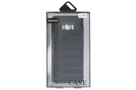BAOHU Croco Hard Case - Hoesje Hoesje Geschikt voor voor Samsung Galaxy S8 Plus Zwart