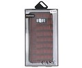 BAOHU Croco Hard Case - Hoesje Hoesje Geschikt voor voor Samsung Galaxy S8 Plus Donker Bruin