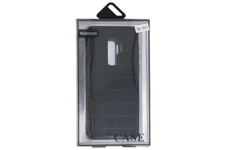 BAOHU Croco Hard Case - Hoesje Hoesje Geschikt voor voor Samsung Galaxy S9 Plus Zwart