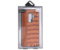 BAOHU Croco Hard Case - Hoesje Hoesje Geschikt voor voor Samsung Galaxy S9 Plus Bruin