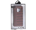 BAOHU Croco Hard Case - Hoesje Hoesje Geschikt voor voor Samsung Galaxy S9 Donker Bruin