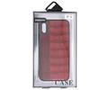 Croco Hard Case voor iPhone X Rood