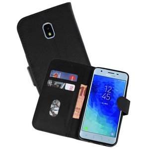 Samsung Galaxy J3 2018 Hoesje Kaarthouder Book Case Telefoonhoesje Zwart