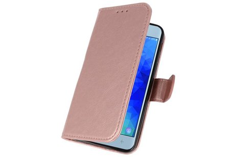 BAOHU Hoesje Geschikt voor Samsung Galaxy J3 2018 - Kaarthouder Book Case Telefoonhoesje - Roze