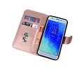 BAOHU Hoesje Geschikt voor Samsung Galaxy J3 2018 - Kaarthouder Book Case Telefoonhoesje - Roze