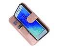BAOHU Hoesje Geschikt voor Samsung Galaxy J3 2018 - Kaarthouder Book Case Telefoonhoesje - Roze