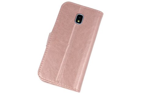 BAOHU Hoesje Geschikt voor Samsung Galaxy J3 2018 - Kaarthouder Book Case Telefoonhoesje - Roze