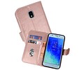 Samsung Galaxy J3 2018 Hoesje Kaarthouder Book Case Telefoonhoesje Roze