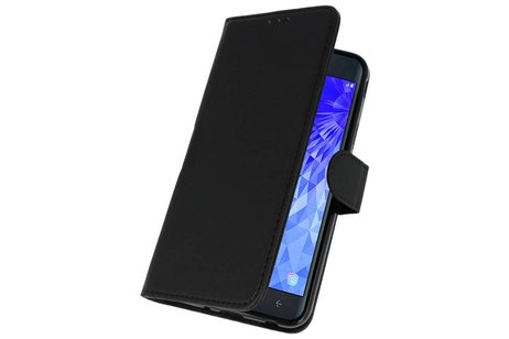 Hoesje Geschikt voor Samsung Galaxy J7 2018 - Kaarthouder Book Case Telefoonhoesje - Zwart