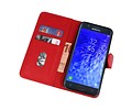 BAOHU Hoesje Geschikt voor Samsung Galaxy J7 2018 - Kaarthouder Book Case Telefoonhoesje - Rood