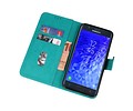 BAOHU Hoesje Geschikt voor Samsung Galaxy J7 2018 - Kaarthouder Book Case Telefoonhoesje - Groen