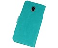 BAOHU Hoesje Geschikt voor Samsung Galaxy J7 2018 - Kaarthouder Book Case Telefoonhoesje - Groen