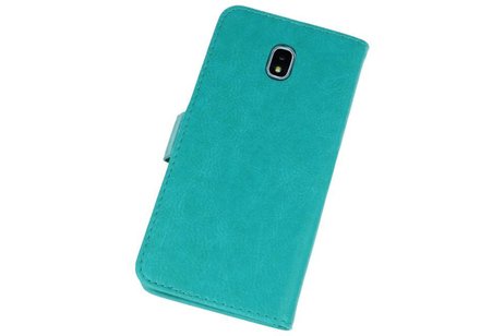 BAOHU Hoesje Geschikt voor Samsung Galaxy J7 2018 - Kaarthouder Book Case Telefoonhoesje - Groen