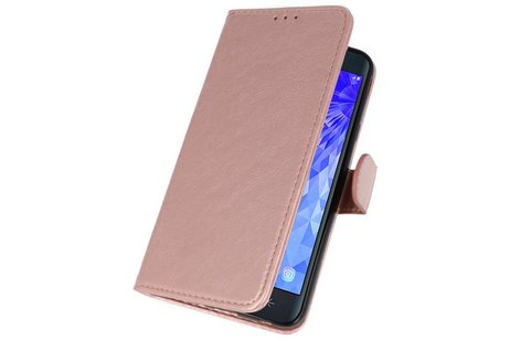 Samsung Galaxy J7 2018 Hoesje Kaarthouder Book Case Telefoonhoesje Roze