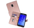BAOHU Hoesje Geschikt voor Samsung Galaxy J7 2018 - Kaarthouder Book Case Telefoonhoesje - Roze