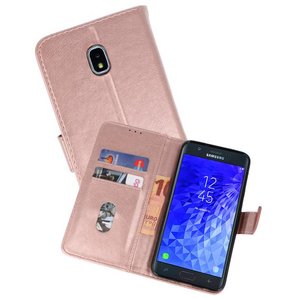 Samsung Galaxy J7 2018 Hoesje Kaarthouder Book Case Telefoonhoesje Roze