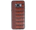 Croco Hard Case voor Samsung Galaxy S8 Donker Bruin