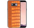 Croco Hard Case voor Samsung Galaxy S8 Plus Bruin