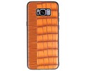 Croco Hard Case voor Samsung Galaxy S8 Plus Bruin