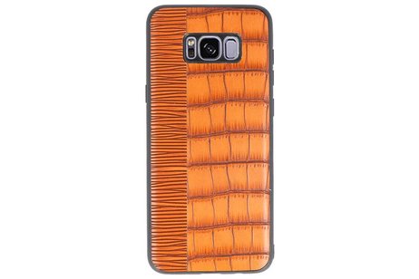 BAOHU Croco Hard Case - Hoesje Hoesje Geschikt voor voor Samsung Galaxy S8 Plus Bruin