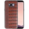 BAOHU Croco Hard Case voor Samsung Galaxy S8 Plus Donker Bruin