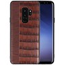 BAOHU Croco Hard Case voor Samsung Galaxy S9 Plus Donker Bruin