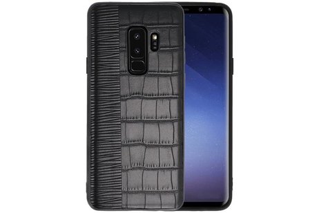 BAOHU Croco Hard Case - Hoesje Hoesje Geschikt voor voor Samsung Galaxy S9 Plus Zwart