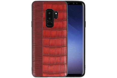BAOHU Croco Hard Case - Hoesje Hoesje Geschikt voor voor Samsung Galaxy S9 Plus Rood