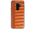 BAOHU Croco Hard Case - Hoesje Hoesje Geschikt voor voor Samsung Galaxy S9 Plus Bruin