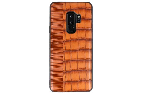 BAOHU Croco Hard Case - Hoesje Hoesje Geschikt voor voor Samsung Galaxy S9 Plus Bruin