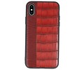 Croco Hard Case voor iPhone X Rood