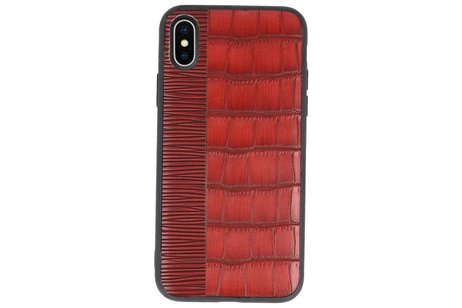 Croco Hard Case voor iPhone X Rood