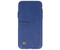 BAOHU Back Cover Book Design Hoesje Geschikt voor iPhone X Blauw
