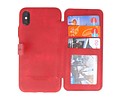 BAOHU Back Cover Book Design Hoesje Geschikt voor iPhone X Rood