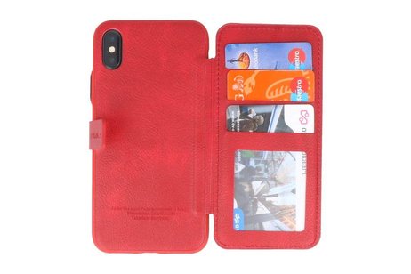 Back Cover Book Design Hoesje voor iPhone X Rood