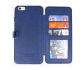 BAOHU Back Cover Book Design Hoesje Geschikt voor iPhone 6 Plus Blauw